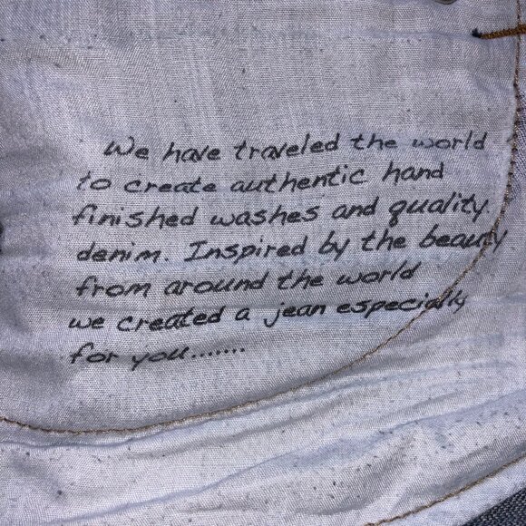 ZCavaricci Jeans Women 14 Blue Distressed Rhinestone Embroidered Relaxed 90s 80s - Picture 10 of 12